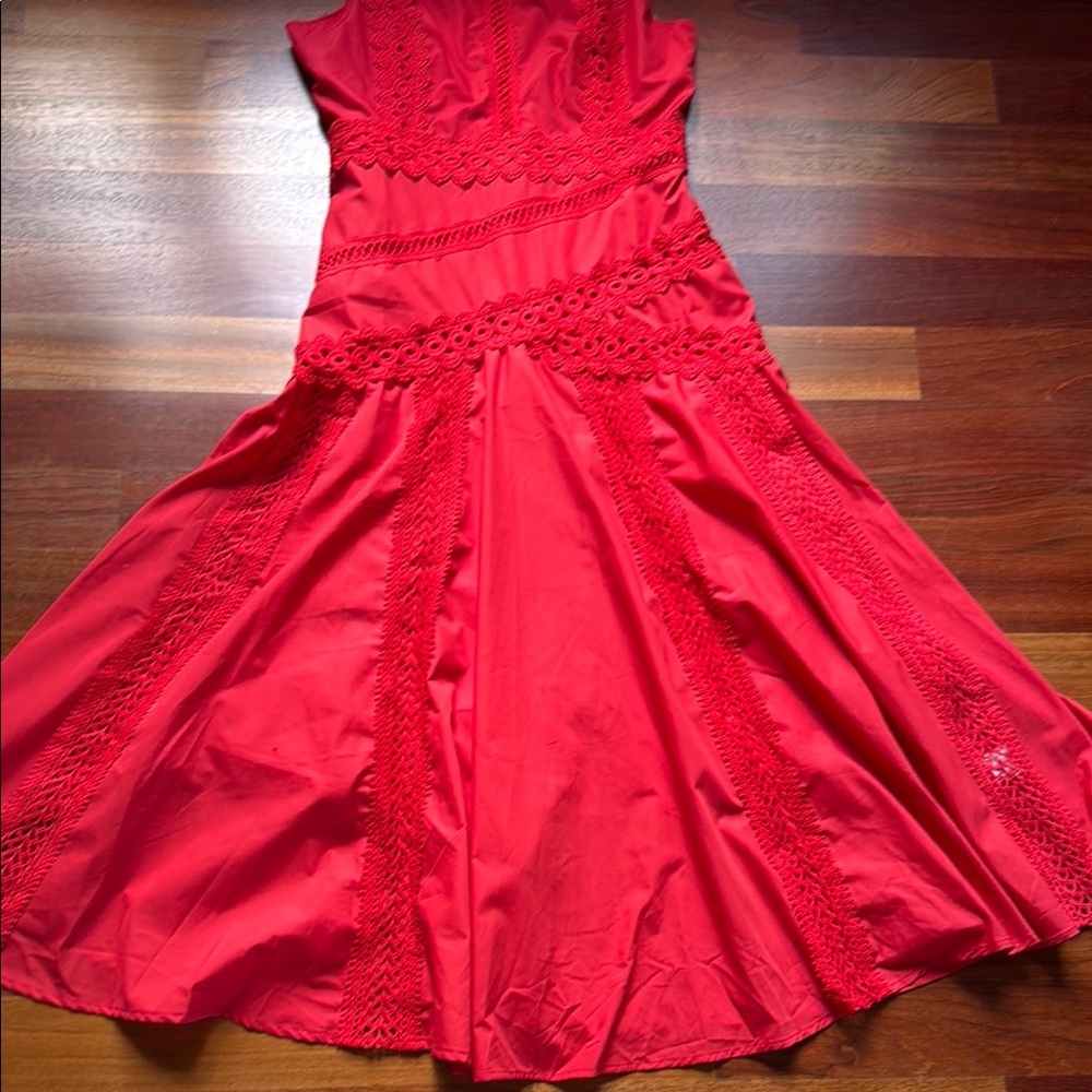Chicwish Red Ruched Maxi Gown - Picture 4 of 6